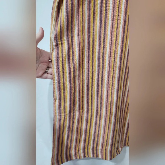 Madewell Womens Shift Dress Size XS Striped Linen Blend Buttons Euro Summer - Picture 5 of 7